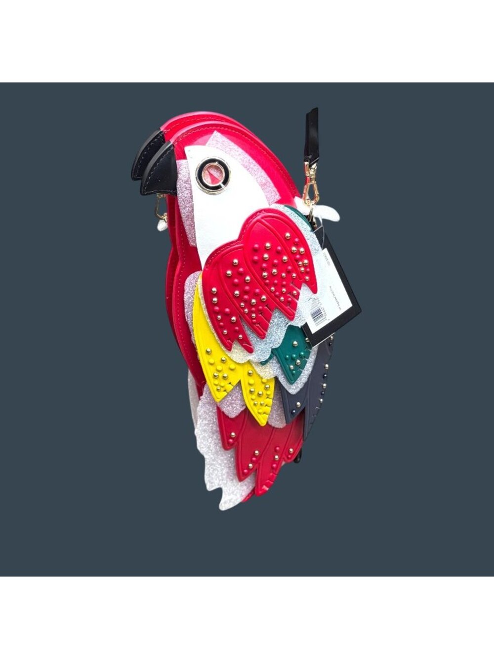 Kate Spade New York Parrot Crossbody Bag Studded NEW Tropical Beach Cruise Purse